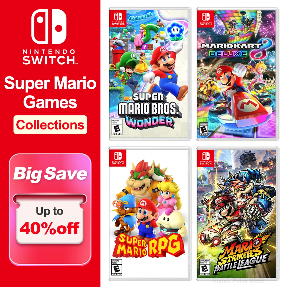 Super Mario Serie Spiele Sammlungen Nintendo Switch-Spiele original Super Mario Bros Wunder RPG Kart 8 Hot selling-Spiele