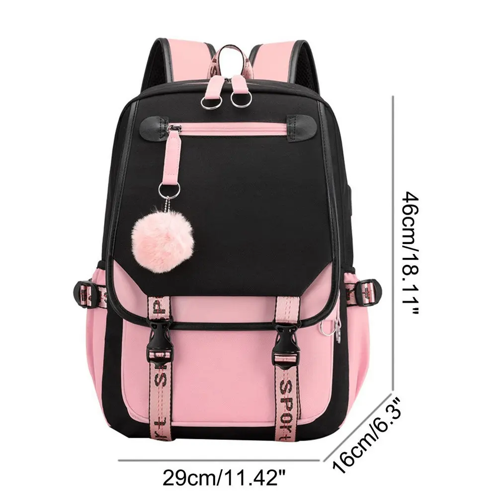 Demon Slayer Nezuko Backpack Anime Cosplay Unisex Students School Bag Cartoon Bookbag Laptop Travel Rucksack Outdoor Bag
