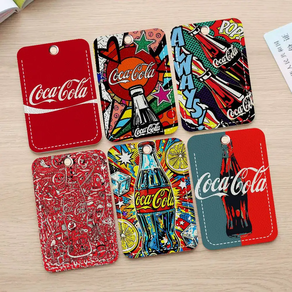 Porta Tarjetas Rectangular Vintage de Coca-Cola, Porta Tarjetas de Crédito, Porta Tarjetas de Identificación Estudiantil, Funda para Tarjetas de Autobús