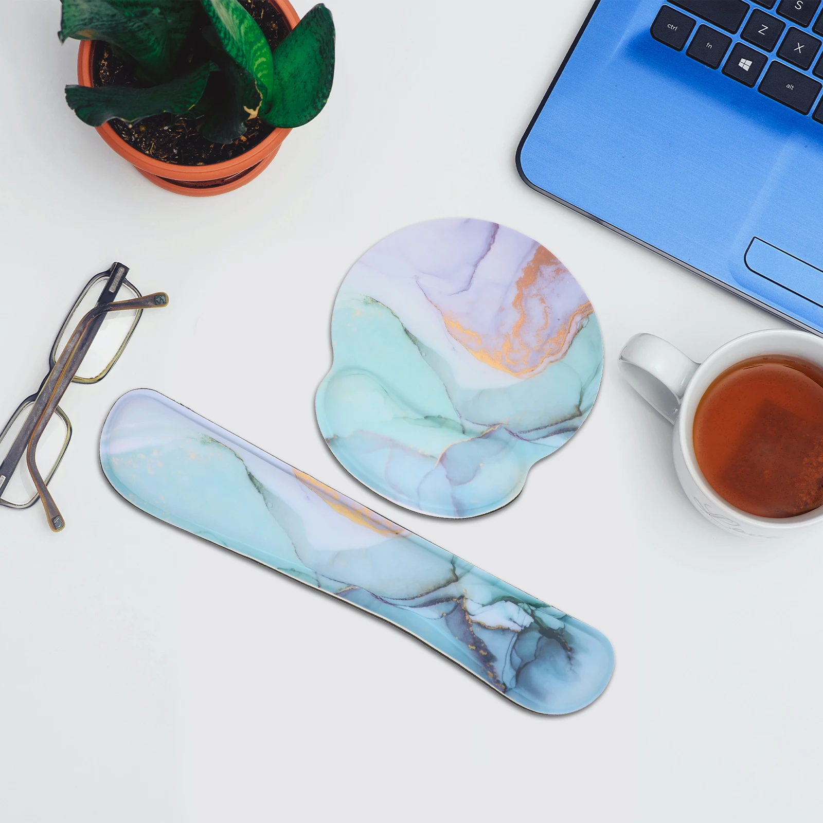 

Memory Foam Mouse Pad Ergonomic Rest Comfortable Office Keyboard Support Lightweight Travel Business Trip Rubber Mat
