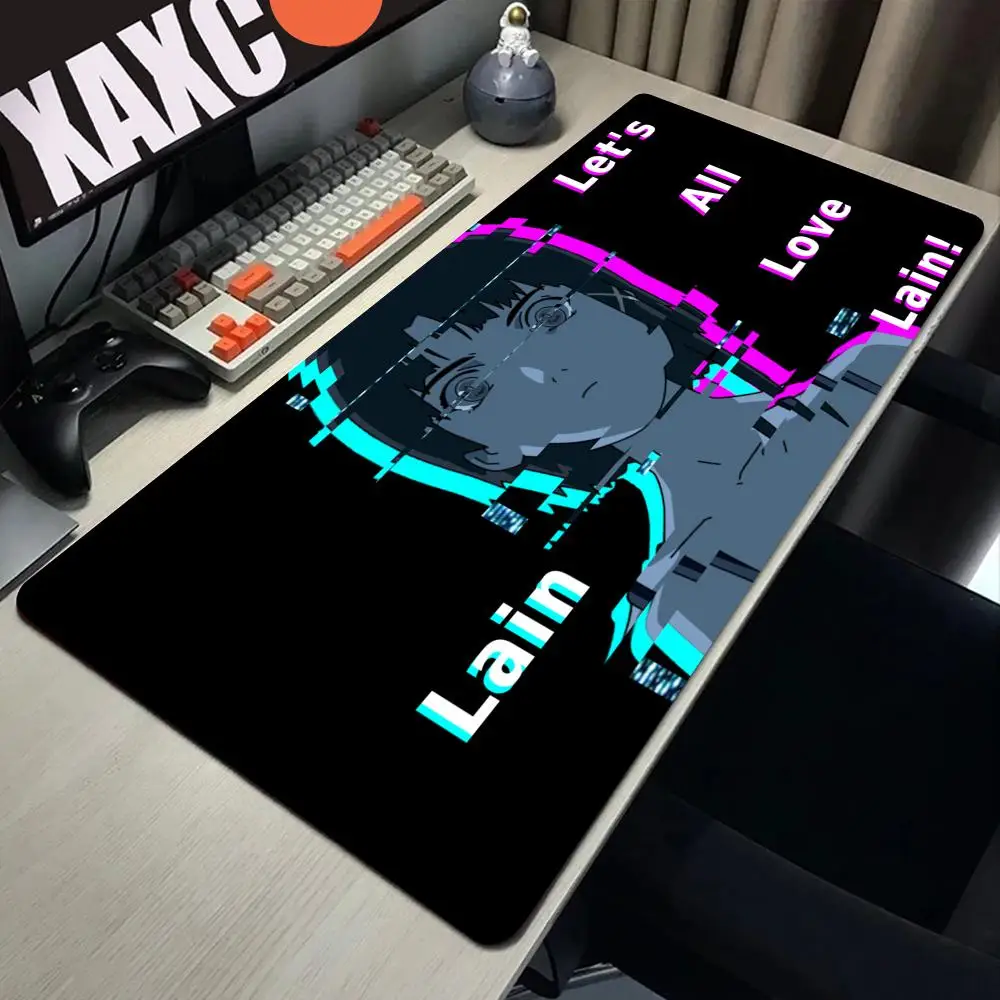 Serial Experiments Lain Writing Desk Mats Extended Pad Mouse Gamer Computer Accessories Desk Mat Laptops Gaming Anime Deskmat