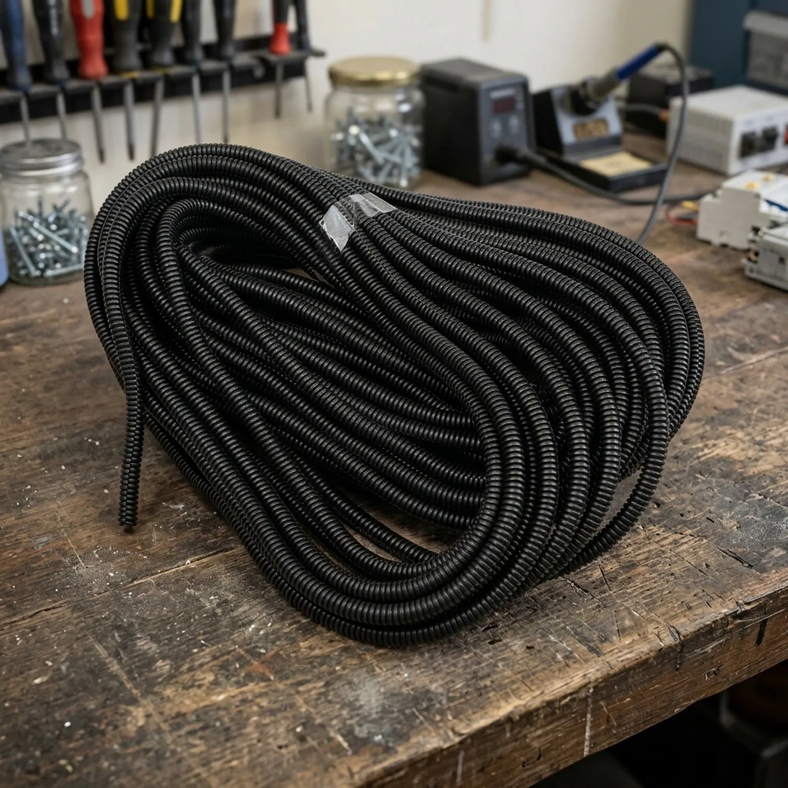 Cable Protection Tube Flexible Polyethylene Sleeves Designed to Keep Wires Safe from Damage in Cars and Industries