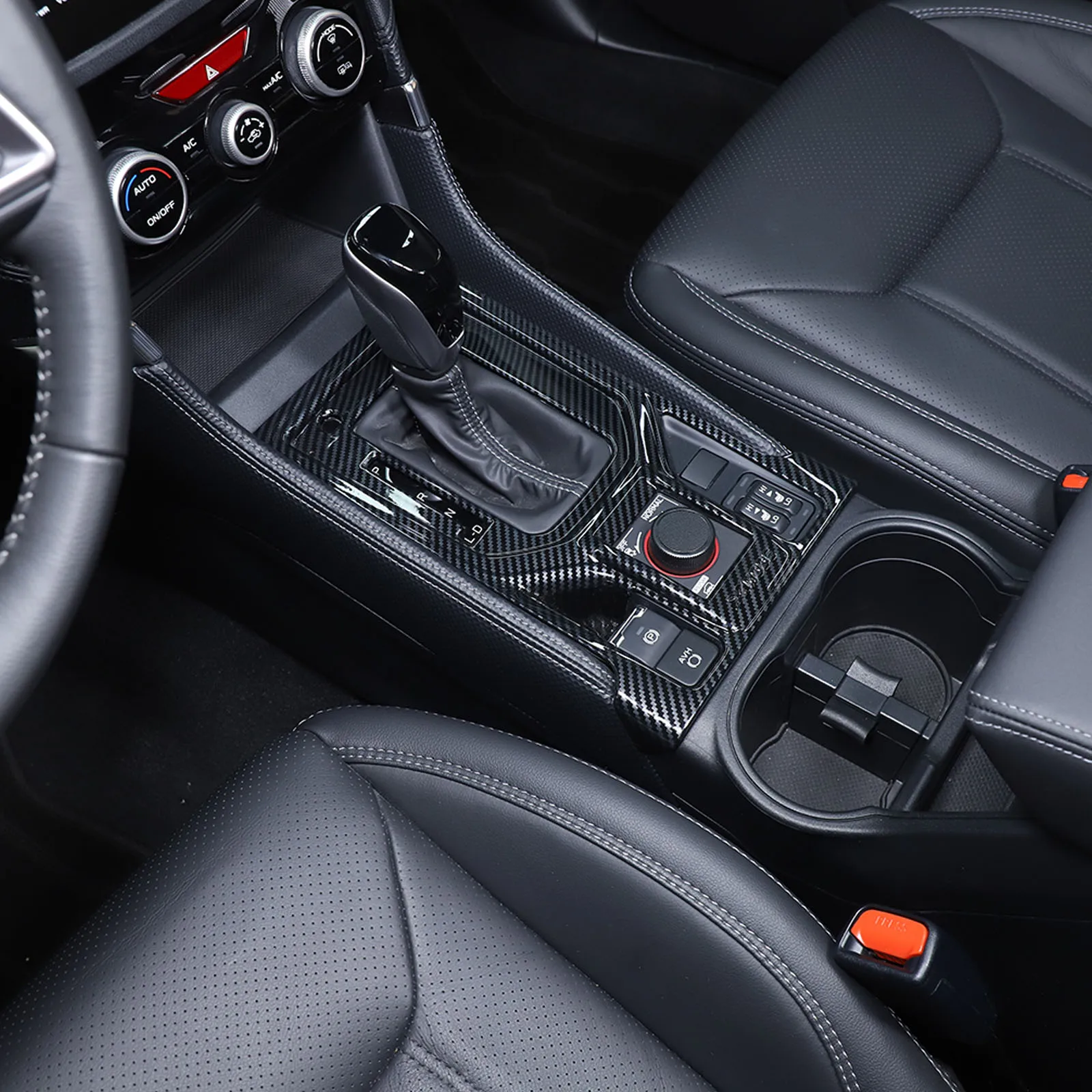 

Suitable For 2019-24 Subaru Forester ABS Interior Kit Carbon Fiber Car Dashboard Console Gear Shift Panel A/C outlet Cover Trim
