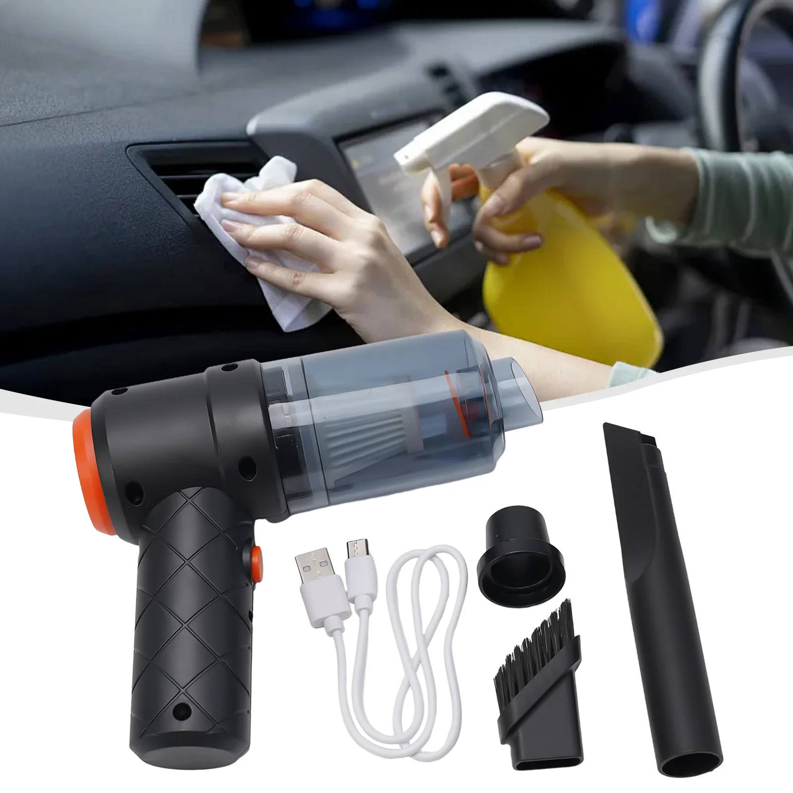 New Practical Vacuum Cleaner Vacuum Cleaner Wireless Car Vacuum Cleaner 16.2*6.8*15.8CM Handheld Auto Vacuums Cleaner