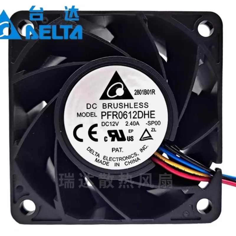 

Новый вентилятор-кулер для Delta PFR0612DHE-SP000 12 В 2,40 А 6038 6 см охлаждающий вентилятор для сервера Violent 60*60*38 мм