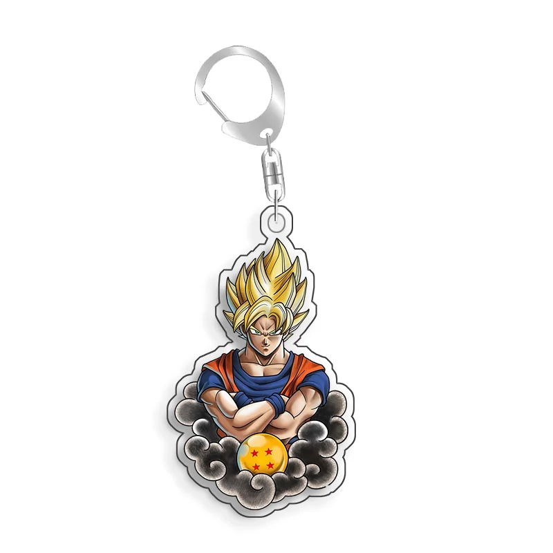 For Dragon Ball Shenron Majin Buu Gohan Gotenkas Frieza Vegeta Acrylic Selfmade Cartoon Anime Keychain Pendant Toy Gift 5cm view 5