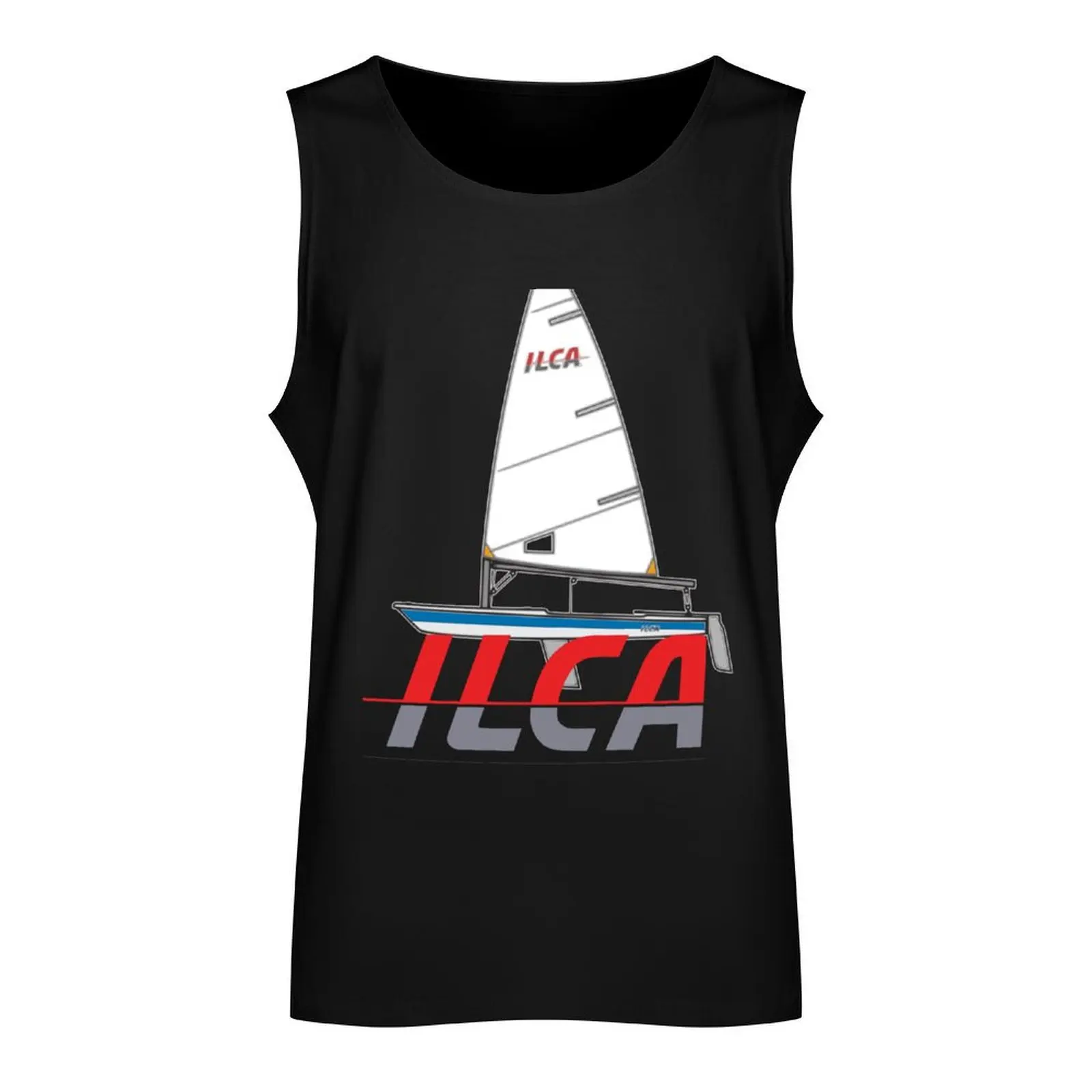 Bestseller- Laser sailboat on ILCA logo - laser sailing dinghy Tank Top Men's clothing brands fitness bodybuilding men