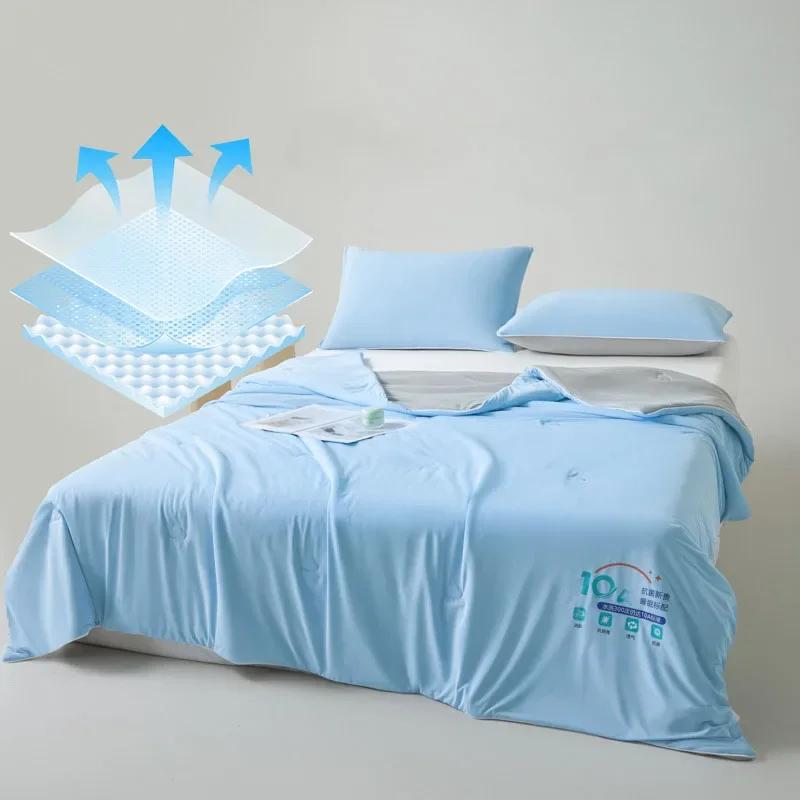 10A antibacterial Cool Quilts for hot sleepers Lightweight skin friendly air conditioner Comforter Single Double Bed Thin Quilt