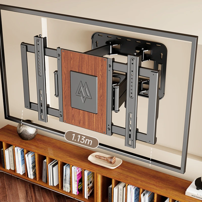 

Ultra-thin TV telescopic hanger rotating folding wall bracket