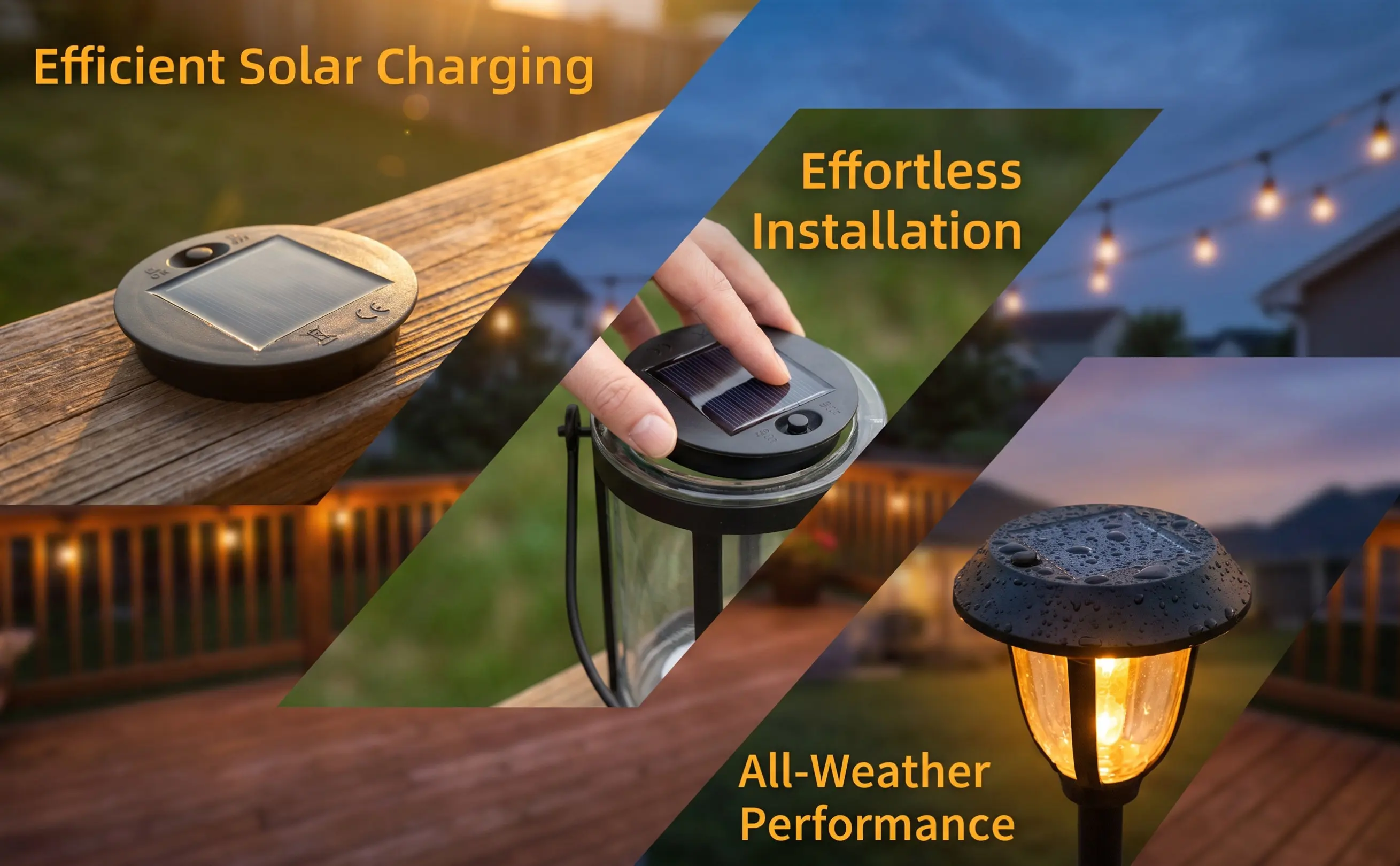 3 Pcs Solar Lights Replacement Outdoor Fixtures Garden Powered Parts Tops Lighting