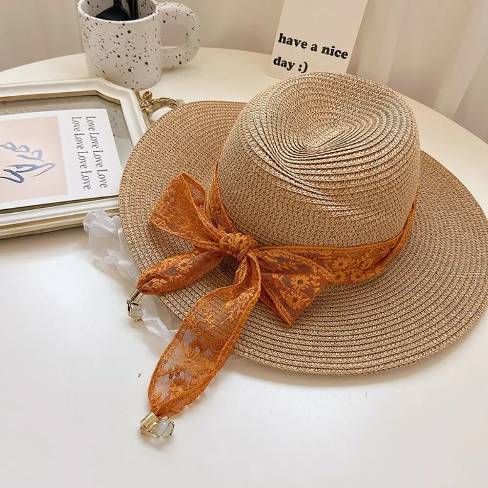 Flor laço fita lenço de cabelo transparente estilo coreano tranças bandana vestir decoração lenço longo pescoço cachecóis