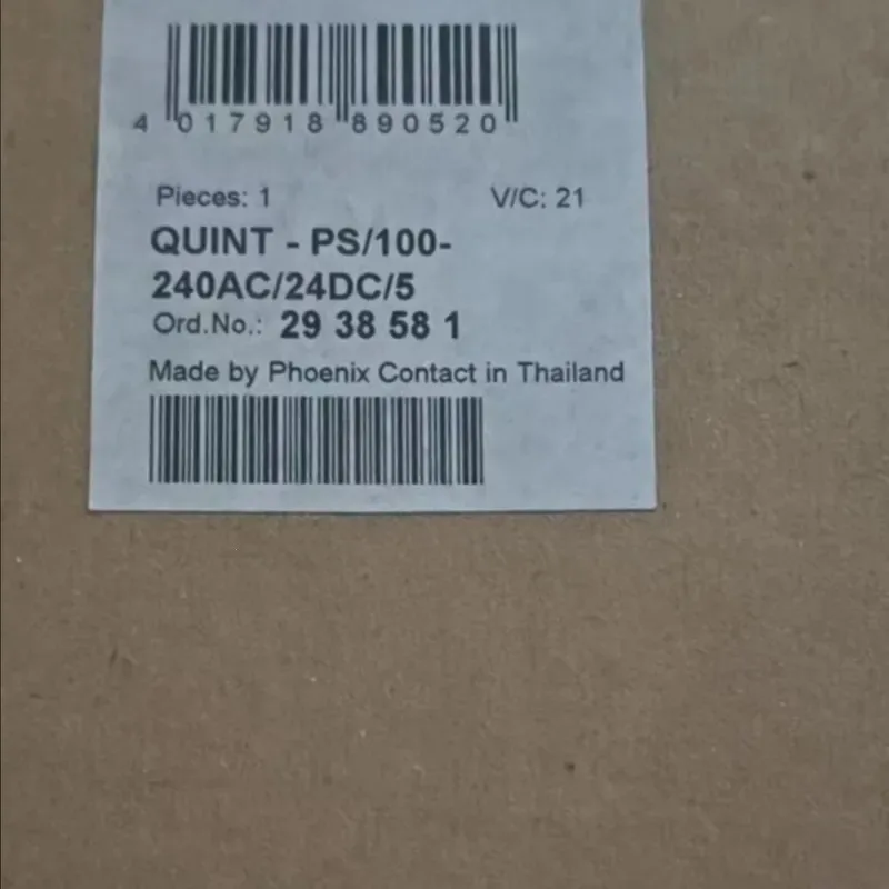 Switching Power Supply for Phoenix Contact QUINT-PS/100-240AC/24DC/5/10/20/40 Model 2938581 DIN Rail Mount Industrial PSU