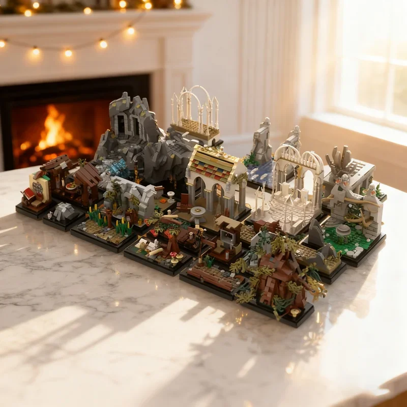 

5441 деталь MOC: Кольцо Повелителя, мини-модели по мотивам «Хоббита», конструктор, рождественский подарок, развивающая игрушка, DIY-идея, обучающие кирпичики для детей