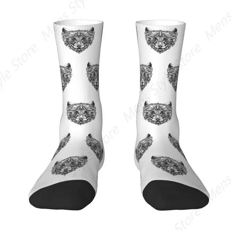 Classic Siberian Husky Dog Art Men's Crew Socks Unisex Funny Animal Spring Summer Autumn Winter Dress Socks