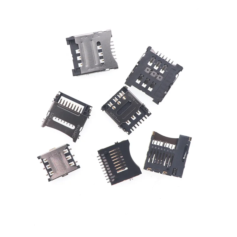 5pcs SD MINI TF SIM NANO Micro SD Decks TF Card Slot Flip Inner Solder Socket MicroSD Card Holder For Mobile Phone Memory