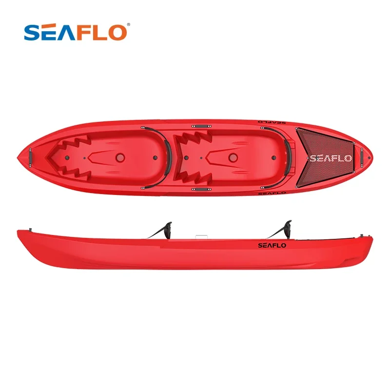 11FT High Quality Selling Wholesale Sit On Top Kayak Tandem 2 Person Plastic Kayak Recreational Sport Sale Odm Support China