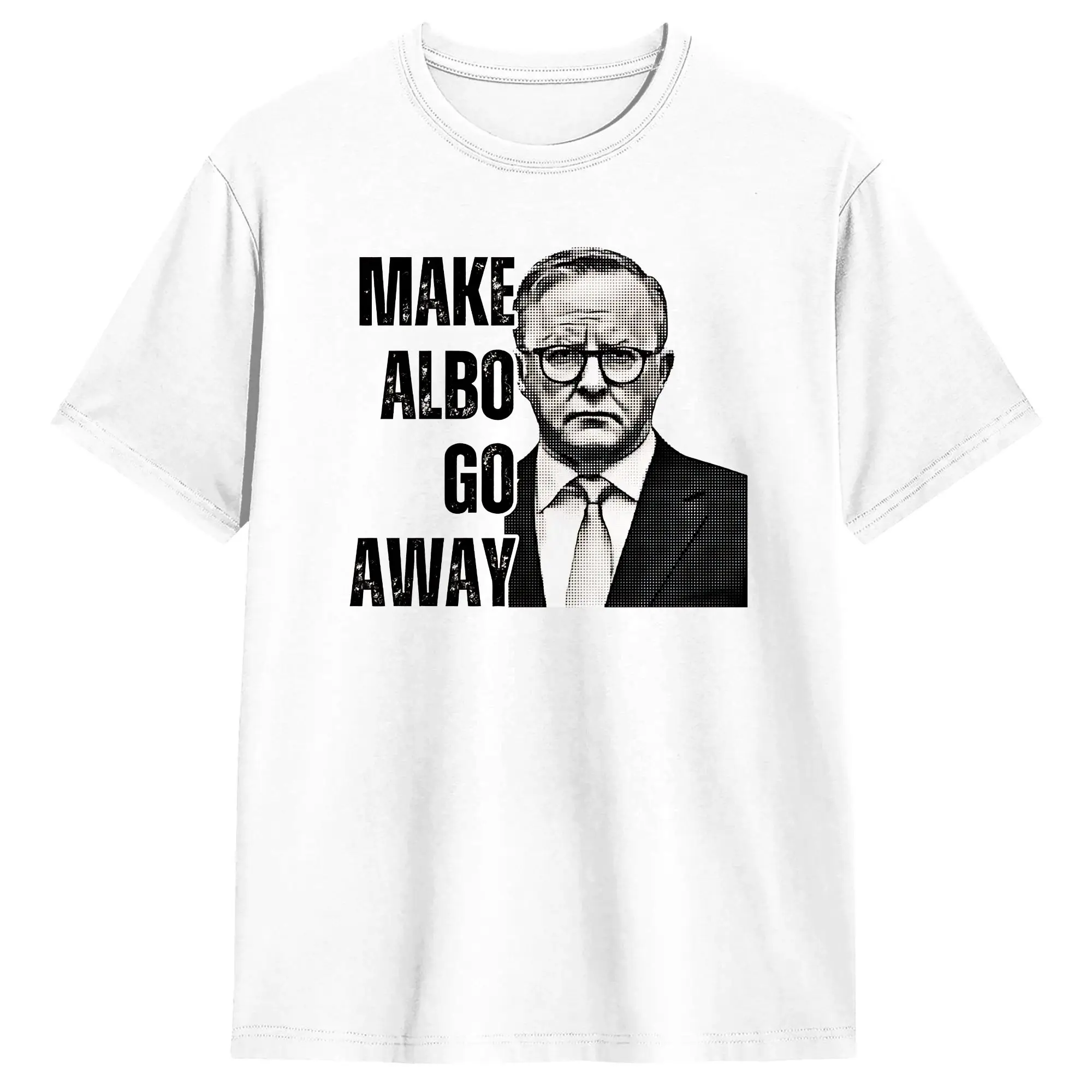Fashion  MAGA Make Albo Go Away T-Shirt for Men Crew Neck Pure Cotton T Shirt  Short Sleeve Tee Shirt Summer Clothes