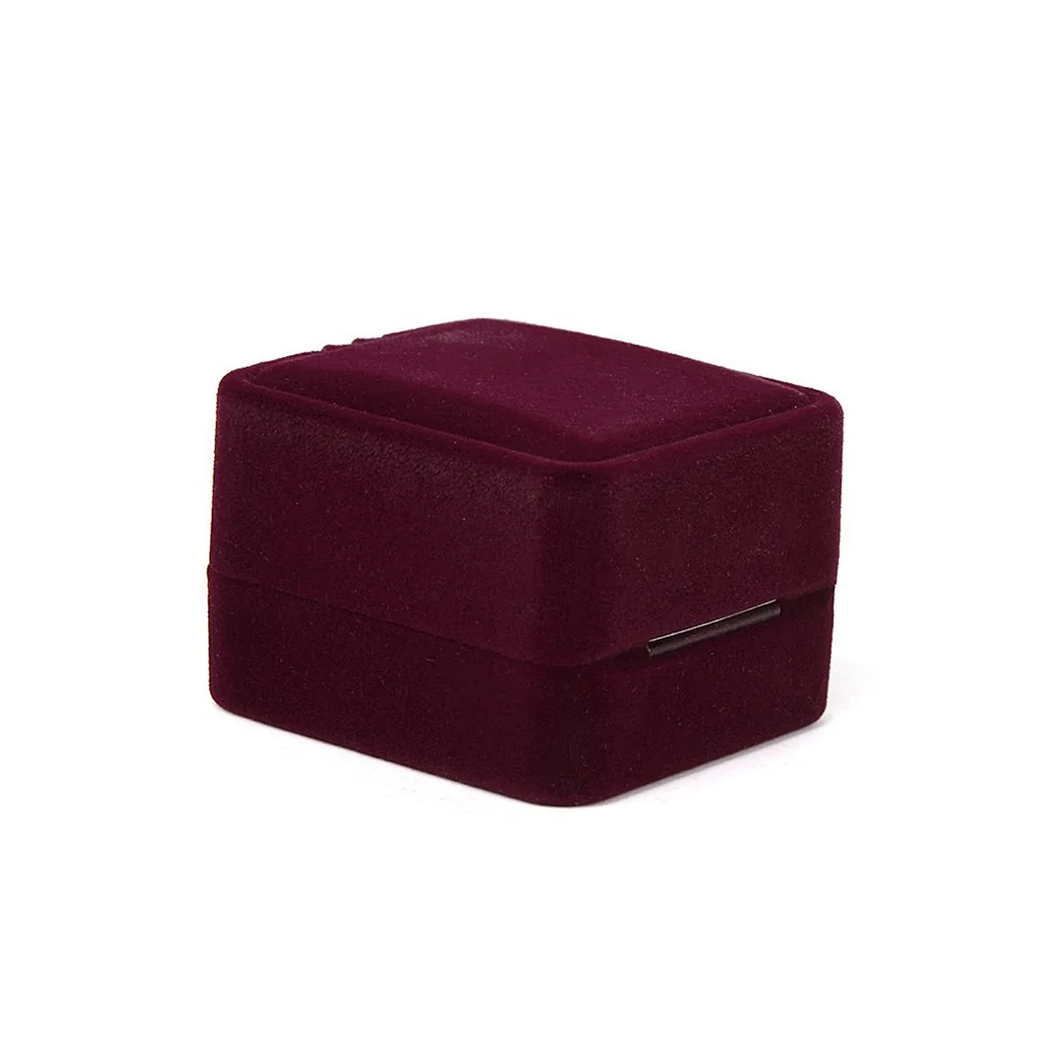 

Vintage Style Ring Box Jewelry Storage Case Wine Red 5X5X3.9Cm Dustproof Protection For Wedding Gift Box Organizer