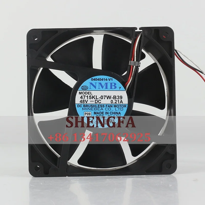 Cooling Fan CASE FAN NMB for 4715KL-07W-B39 Frequency Conversion Server Heat Dissipation 120X120X38MM 12038 12CM DC48V 0.21A
