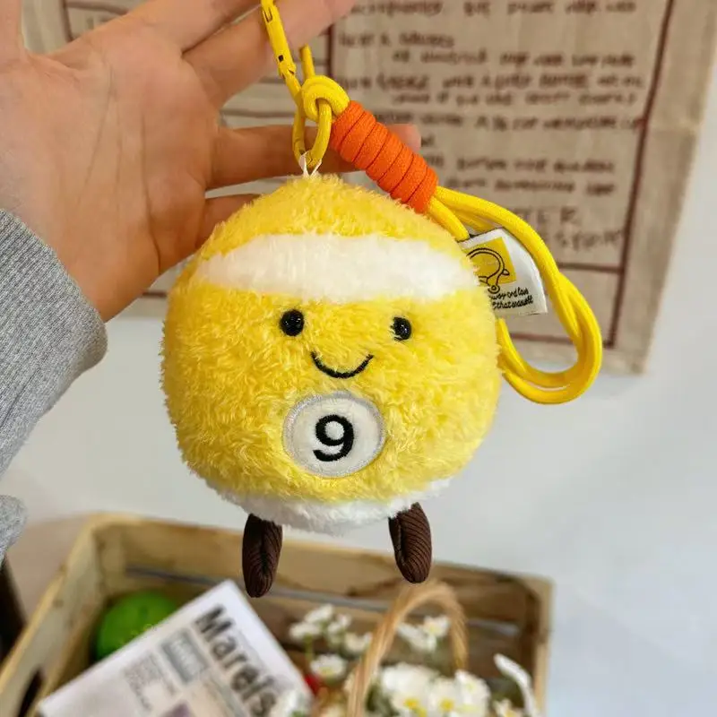 10cm Simulation New Billiards Backpack Pendant Doll Stuffed Plush Toy Cartoon Anime Cute Gift Suitable for Friends Fun Doll