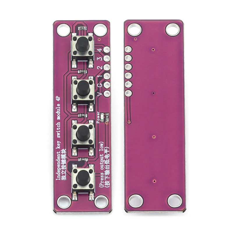 4Bits Independent Button Switch Module Compatible with Arduino Development Board Sensor Raspberry Pi 51 MCU