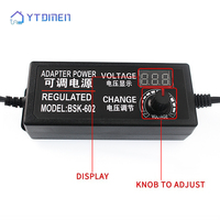 Adjustable Power Supply AC DC Adapter 3V-12V 3V-24V 9V-24V with Display Screen LED Lighting Transformer 12V 24V 2A 3A 5A Adapter