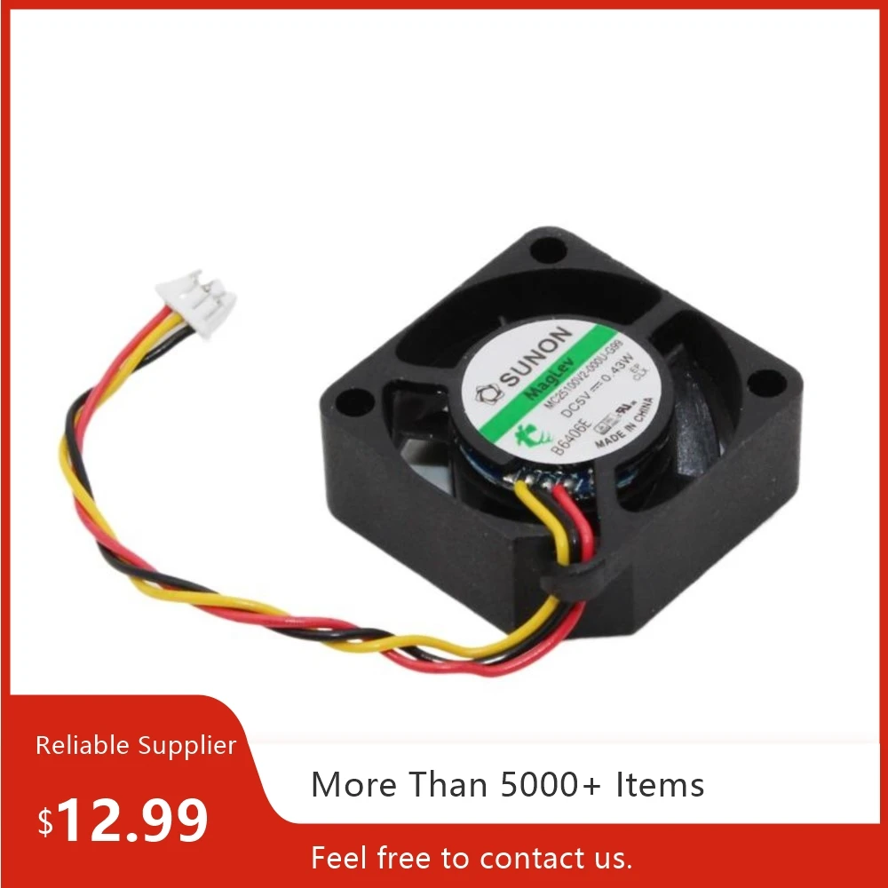2pcs for Sunon MC25100V2-000U-G99 5V 25mm 2510 Mini Cooling Fan 9800RPM, 3.0CFM, 16DBA, for Electronics & Servers