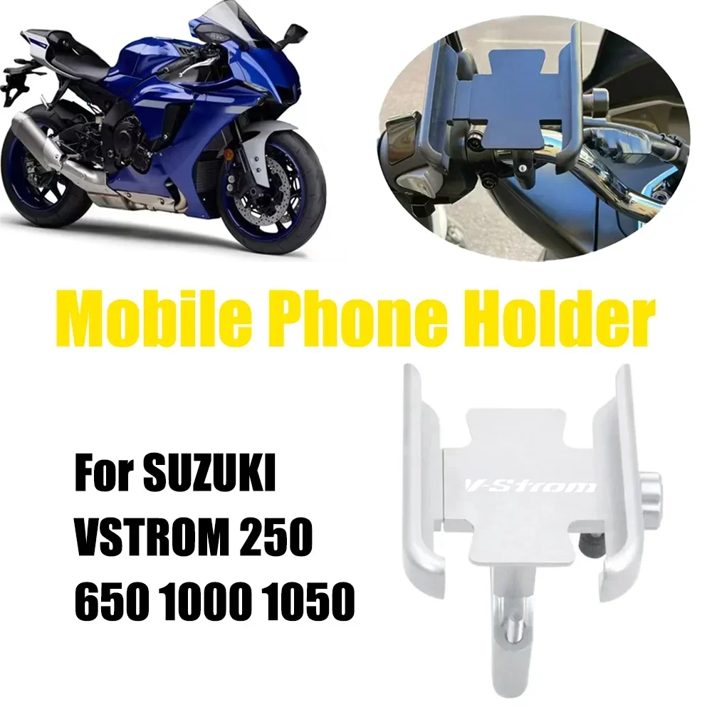 

For SUZUKI VSTROM V-Strom 250 650 1000 1050 DL CNC Motorcycle Accessories Mirror Handlebar Mobile Phone Holder GPS Stand Bracket