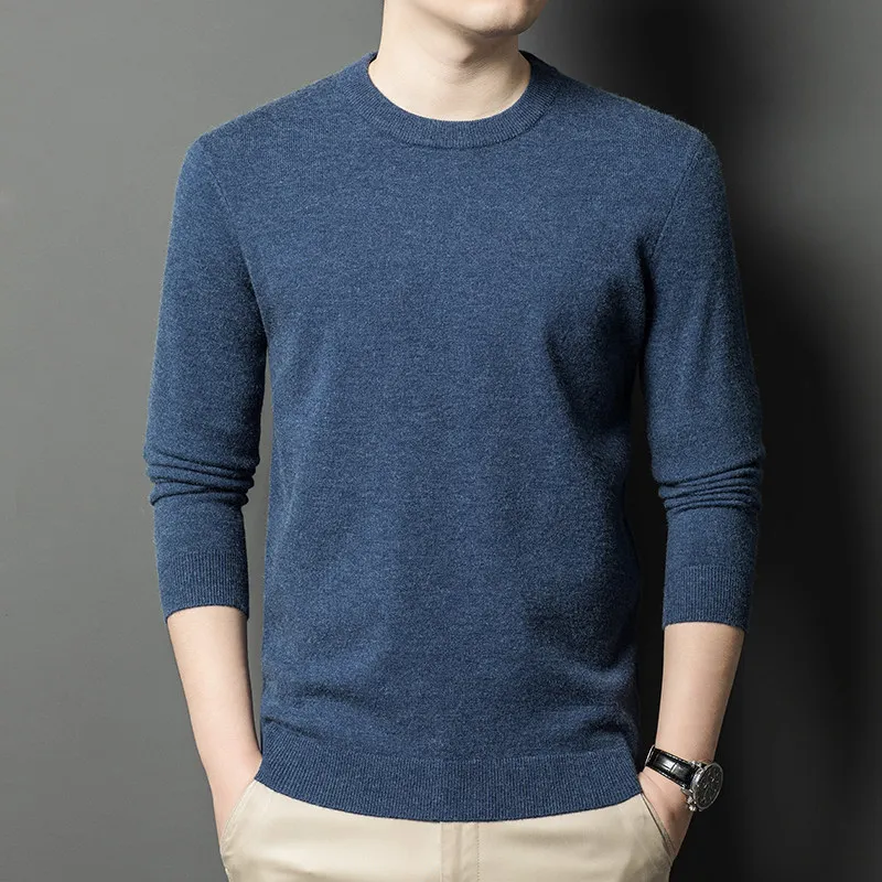 

Осенний повседневный вязаный свитер, маленький размер, цвет XS, универсальный свитер для папы среднего возраста, округлый 60-й круглый свитер Ne