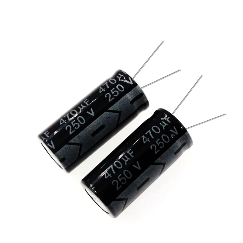 2pcs 470uF 250V 470MFD 250Volt Aluminum Electrolytic Capacitor 18*40mm Radial 470mf250v 470uf250v 250v470mf 250v470uf