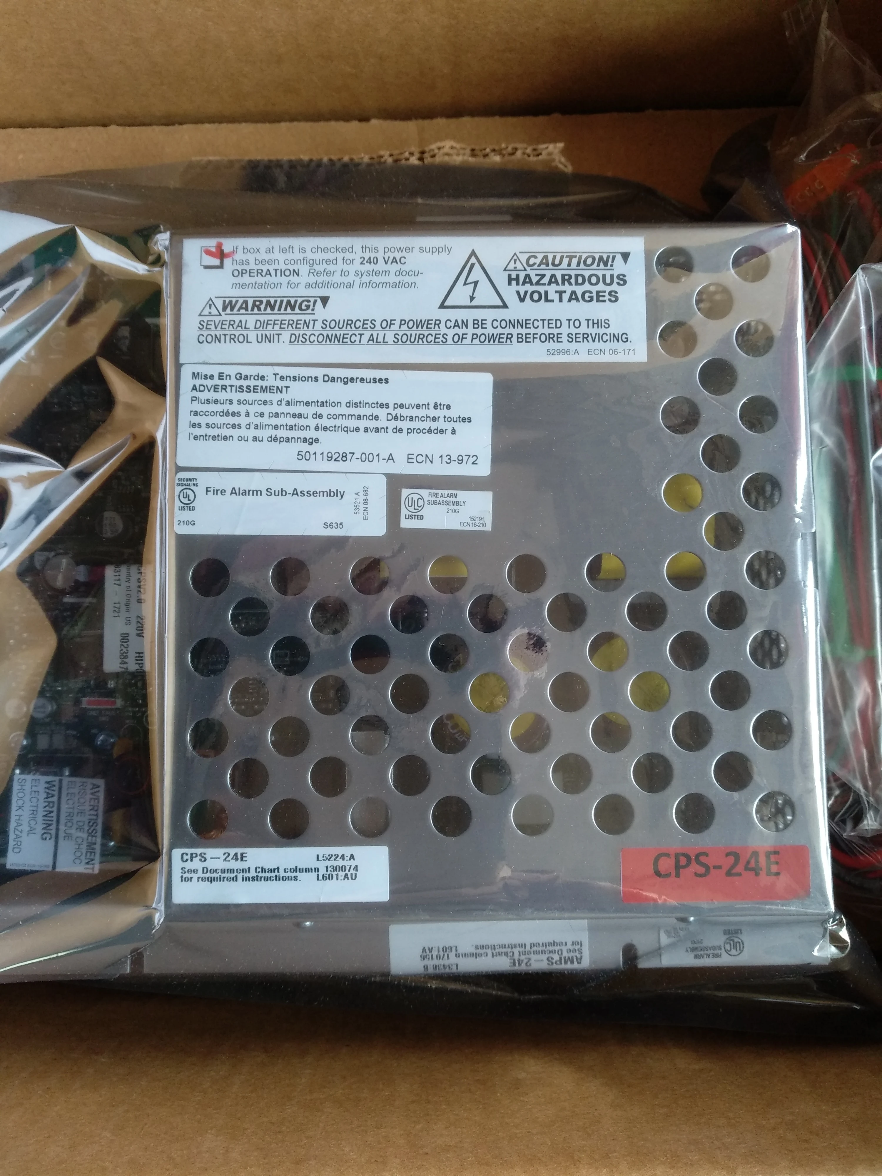Notifier AMPS-24E Addressable Power Supply Unit for Fire Alarm Systems - 24V DC Output