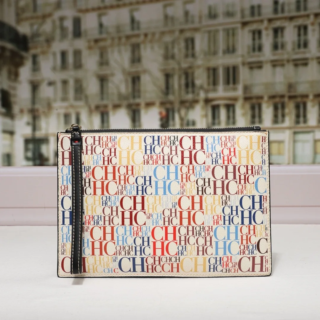 CHHC Niche Luxury Hot Sale Women's Zipper Clutch Bag Fashion Printed Pattern Handbag for Ladies