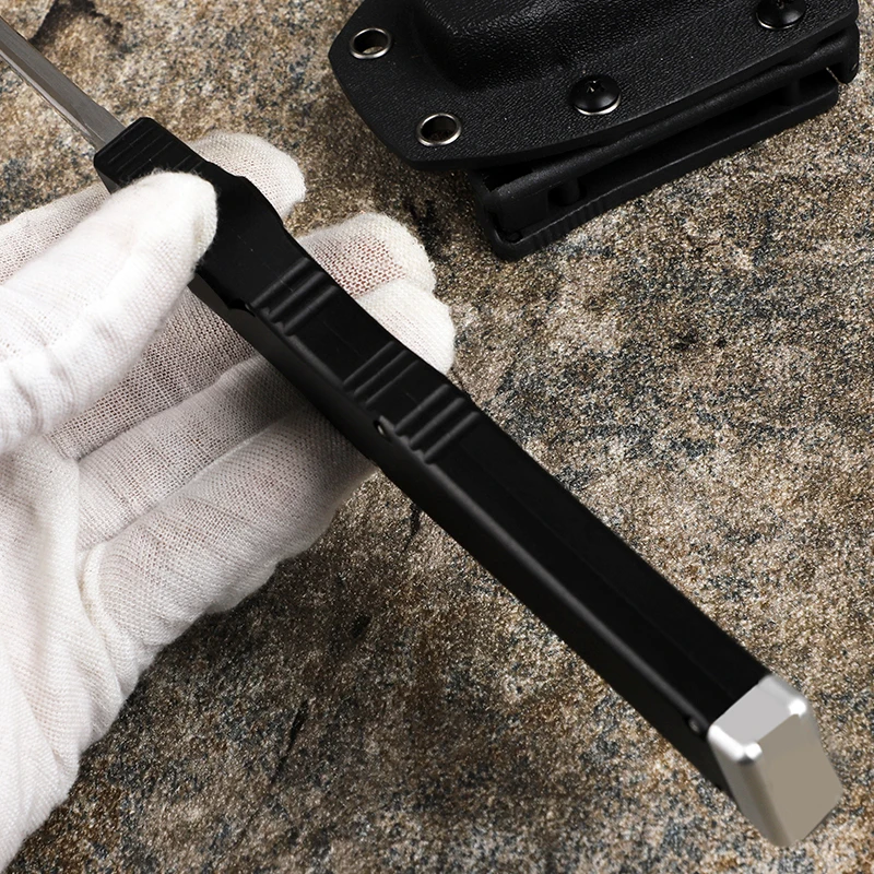 Military Tactical Knife D2 Steel Automatic Micro Hunting Survival Folding Fixed Peeling Blade Camping EDC Tools