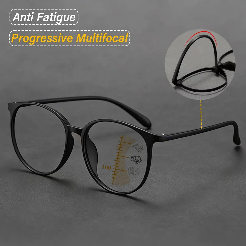 2026 2026 Round Progressive Multifocal Reading Glasses Men Fashion With Women Anti-glare Computer Eyeglasses UV400 Diopters 1.0-4.0 - Aliexpress Deal