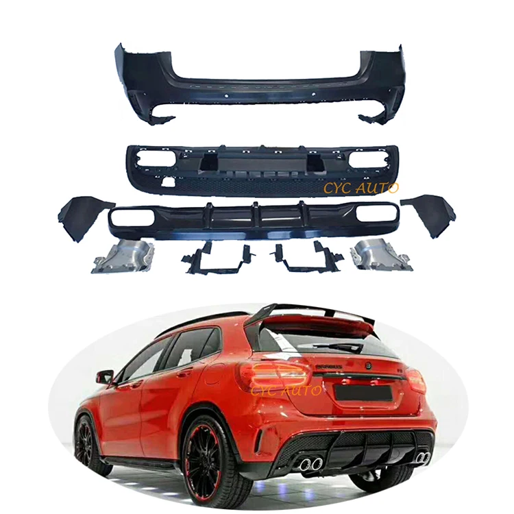 X156 car body kit GLA45 AMG style front bumper rear  for Mercedes Benz GLA Class 2015 2016 2017 2018 2019