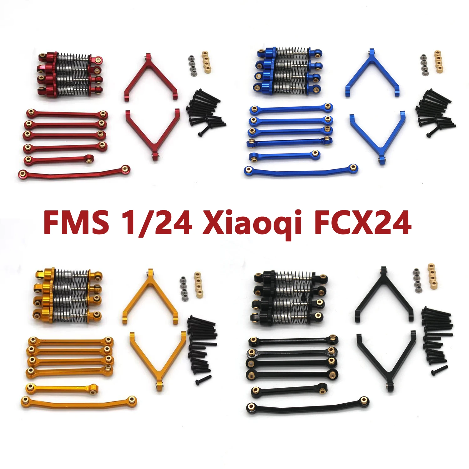 

FMS 1/24 Xiaoqi FCX24 RC автомобильные запасные части металлические PO фитинги амортизатор рулевой тяги Набор