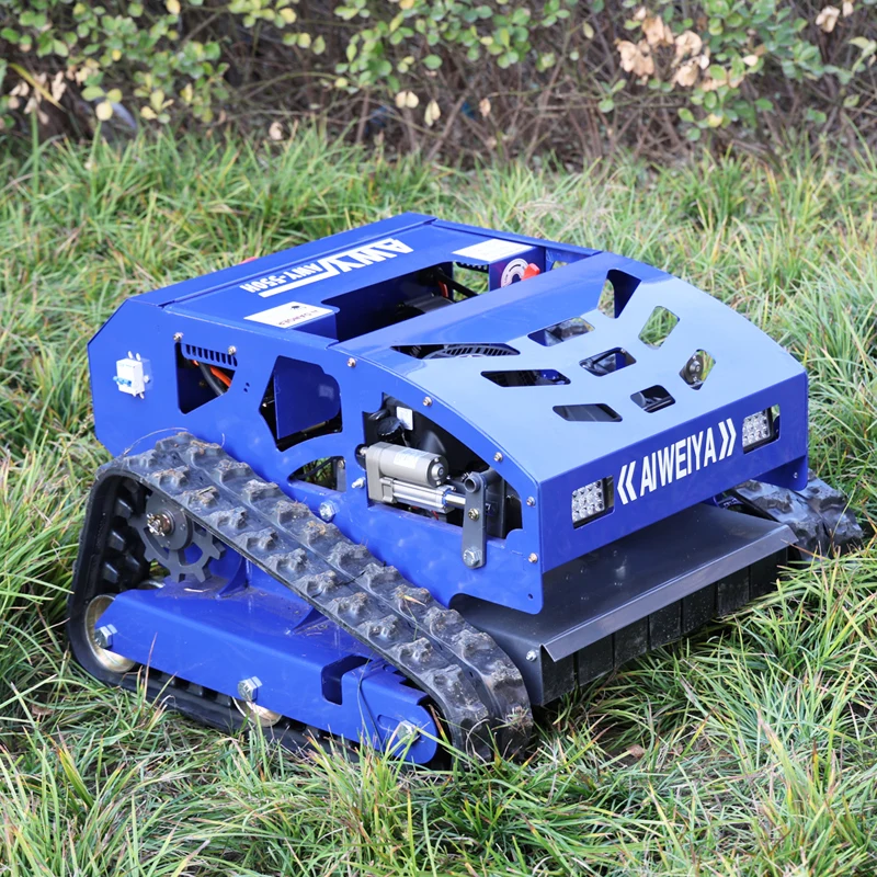 

Customized 550mm factory cheap lawn mower robot tracked remote-controlled lawn mower with CEEPA certificate