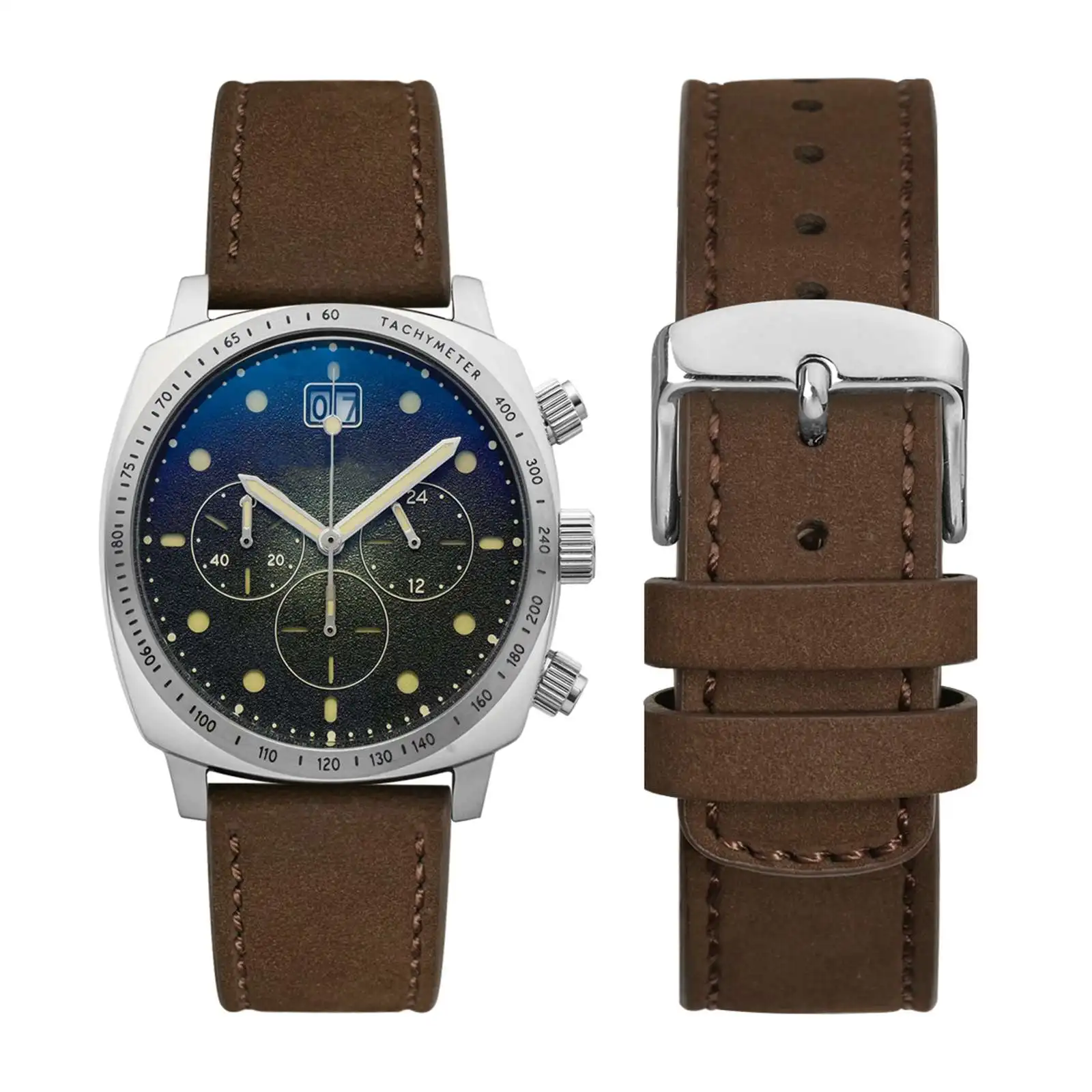 WOCCI Nubuck Top Grain Leather Watch Strap 18mm 20mm 22mm Men Women Replacement Bracelet for Amazfit Samsung Galaxy Huawei