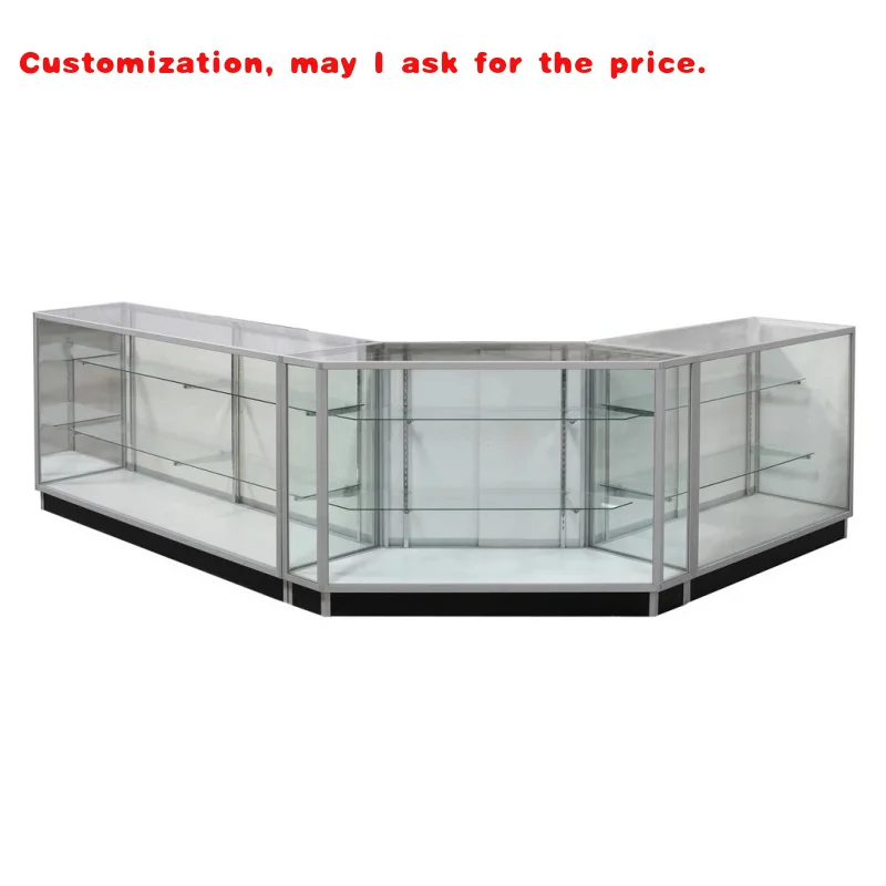 

custom.KEWAY Luxulry Jewelry Glass Display Showcase LED Display