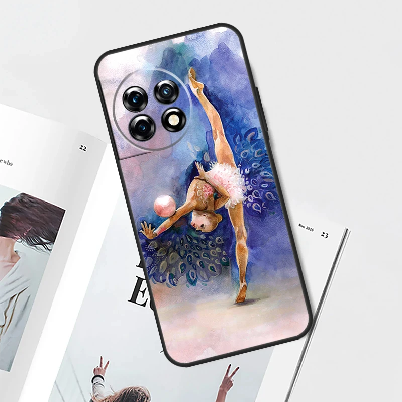 Gymnastics Oil Painting For OnePlus 12 11 9 10 Pro 8T 9RT 10T 10R 12R OnePlus Nord 3 2T CE 2 Lite N10 N20 N200 Case