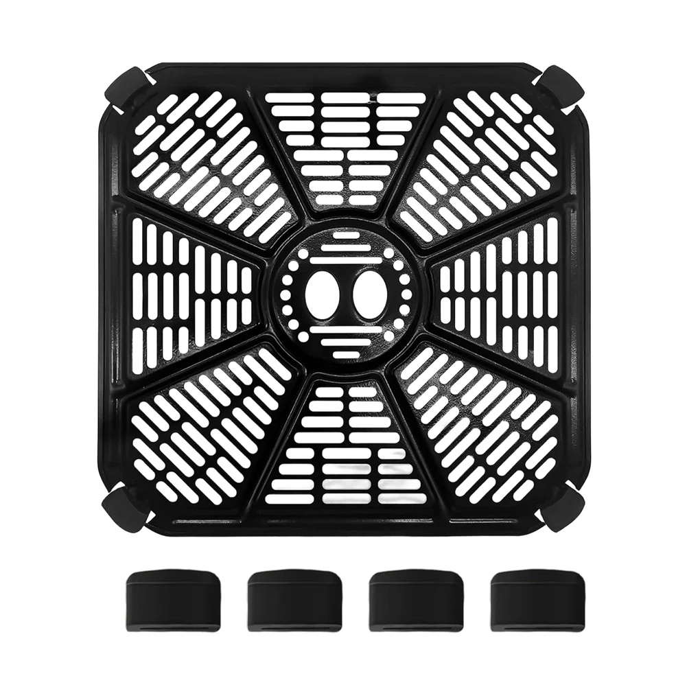 Stainless Steel Air Fryer Tray 9 x 9 Inch Compatible with For RICARDO Air Fryer Grill Pan for Baking Grilling Frying Use