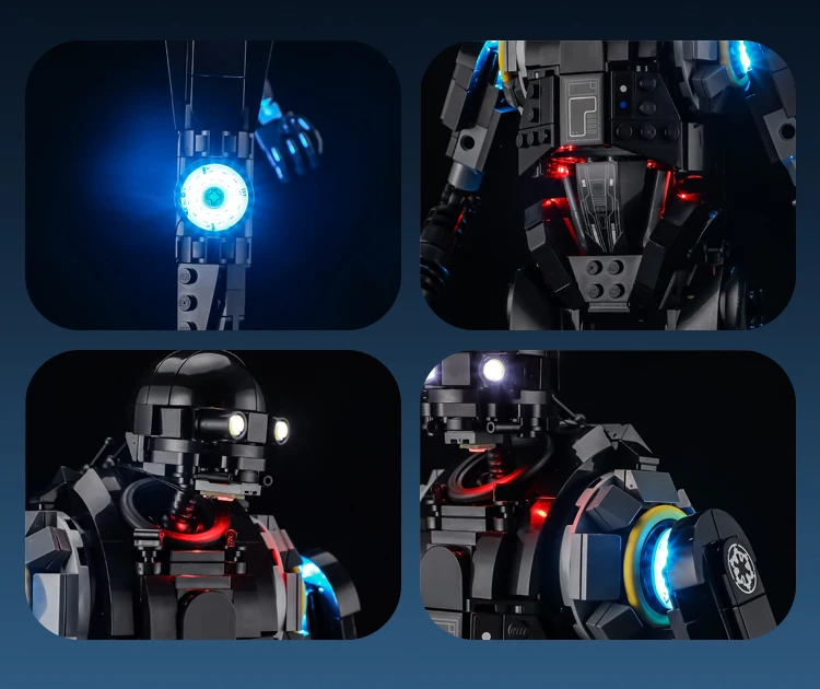 مجموعة الإضاءة لـ LEGO Ando K-2SO Security Robot Starings Wars 75434 لا تشمل كتلة البناء (مجموعة إضاءة LED فقط)