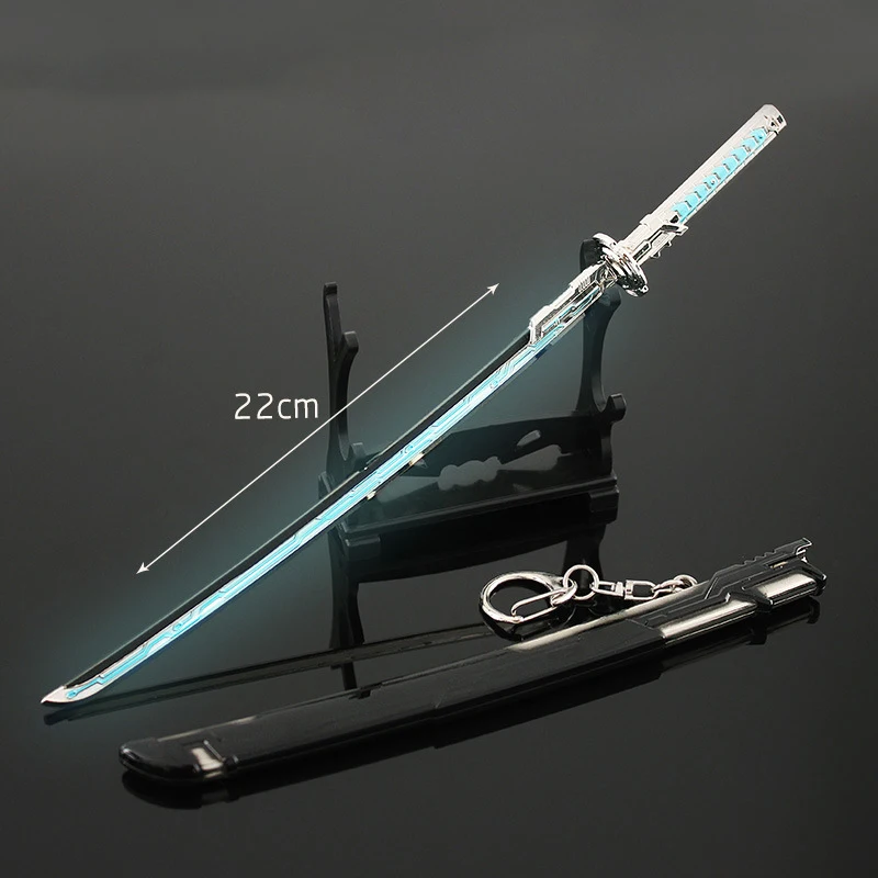 22cm Kitahara Gang Long Knife Swallowed Star Sky Animation Peripheral Weapon Keychain Full Metal Katana Model Collection Crafts