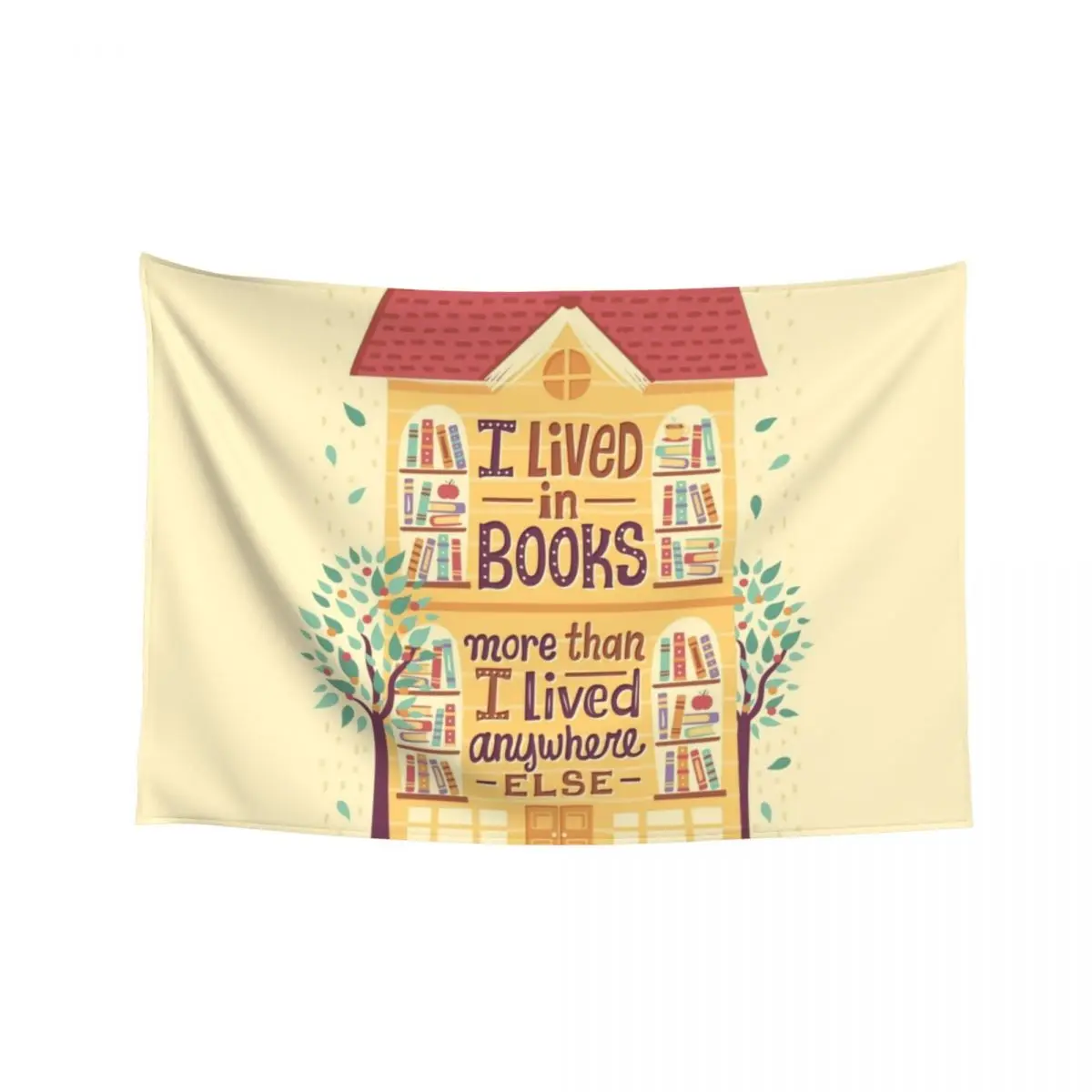 

Lived in books Tapestry Wall Carpet Living Room Decoration Home Decor Aesthetic Decoration Wall Tapestry