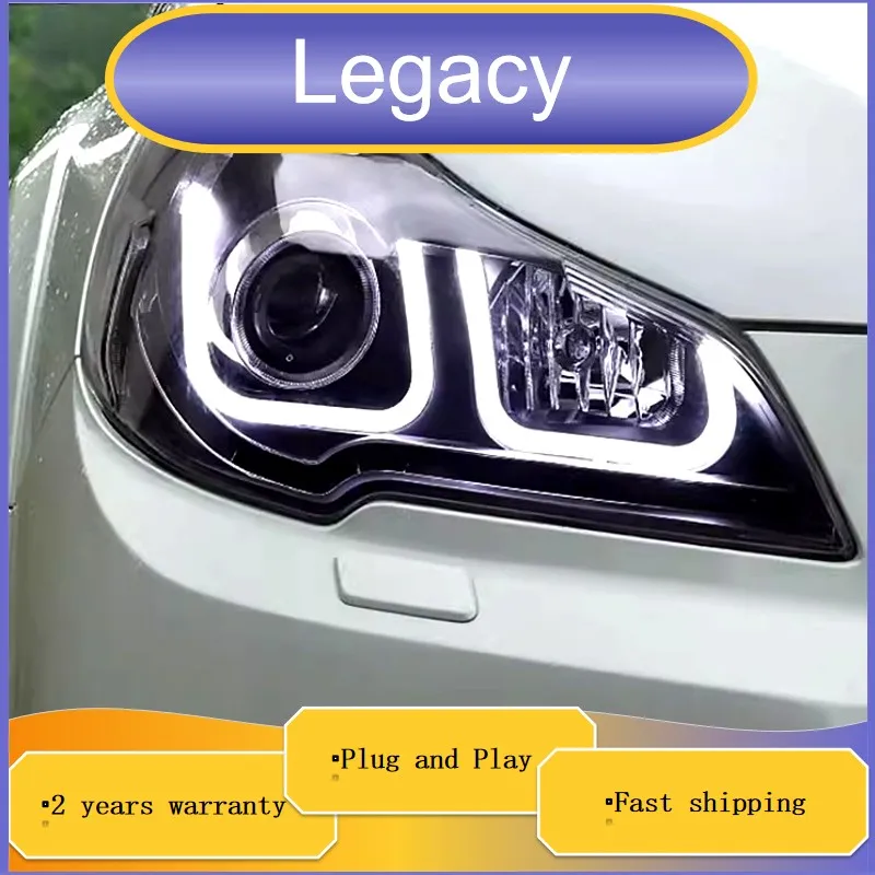 Car Accessories for Subaru Outback Headlight 2010-2016 Legacy Headlamp DRL Turn Signal Low High Beam Projector Lens