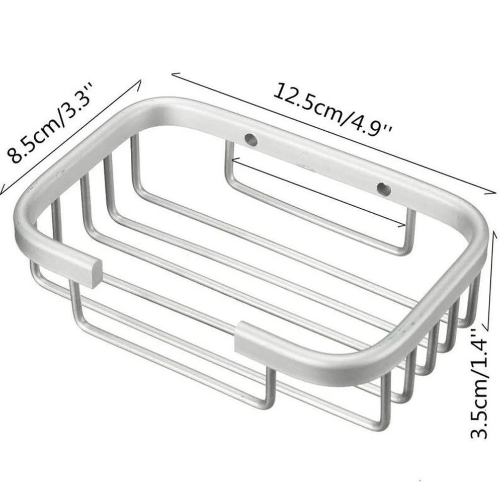 Soporte de jabón de acero inoxidable montado en la pared, caja de almacenamiento para baño, contenedor, bandeja, cesta para jabonera, 1 unidad