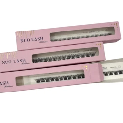 DIY Cluster Eyelash Extension Pre-cut Natural Segmented Lash Bundles Soft Ribbon Strip Makeup Eyelashes Customized Private Label