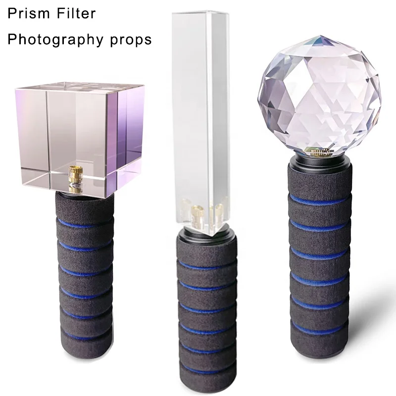 Custom Handheld Crystal Fractal Prism Cube Special Effects Glass Photography Filter