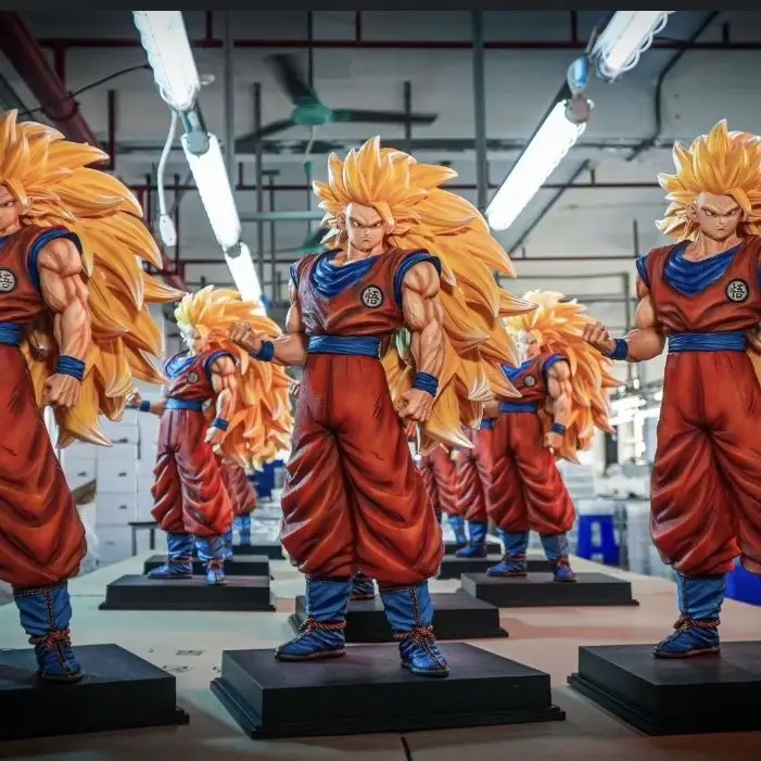 

56cm 1/4 Scale Jt Super Saiyan 3 Goku Standing Pose Large Size Dragon Ball Anime Figure Model Statue Gift
