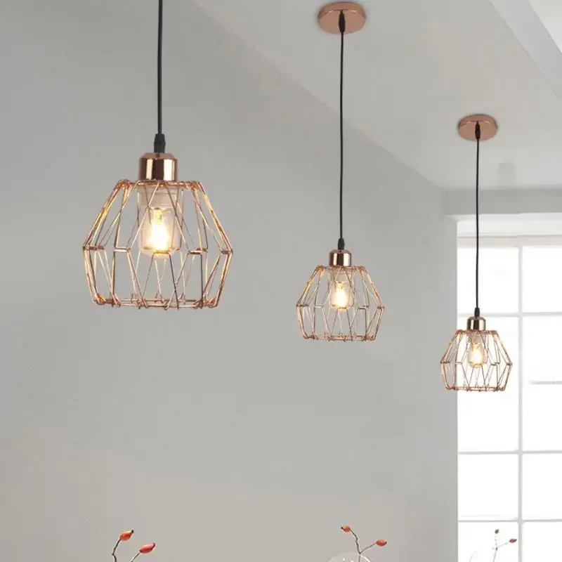 Creative Personality Three Head Iron Chandelier Bar Coffee Shop Restaurant  Shrinkage Special-Shaped